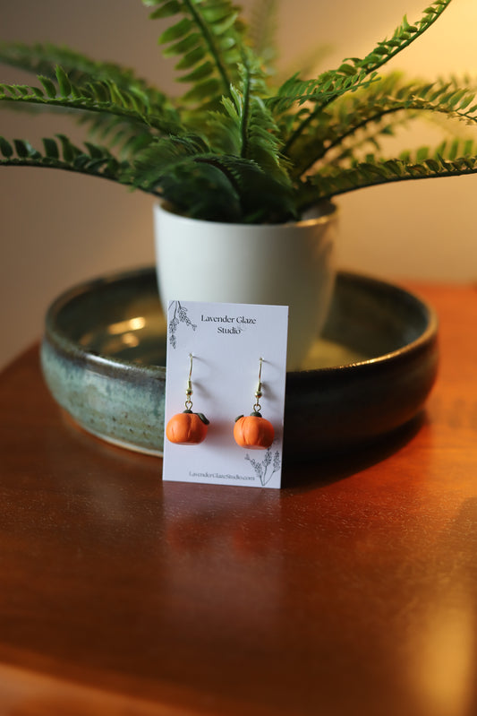 Polymer Clay Pumpkin Earrings
