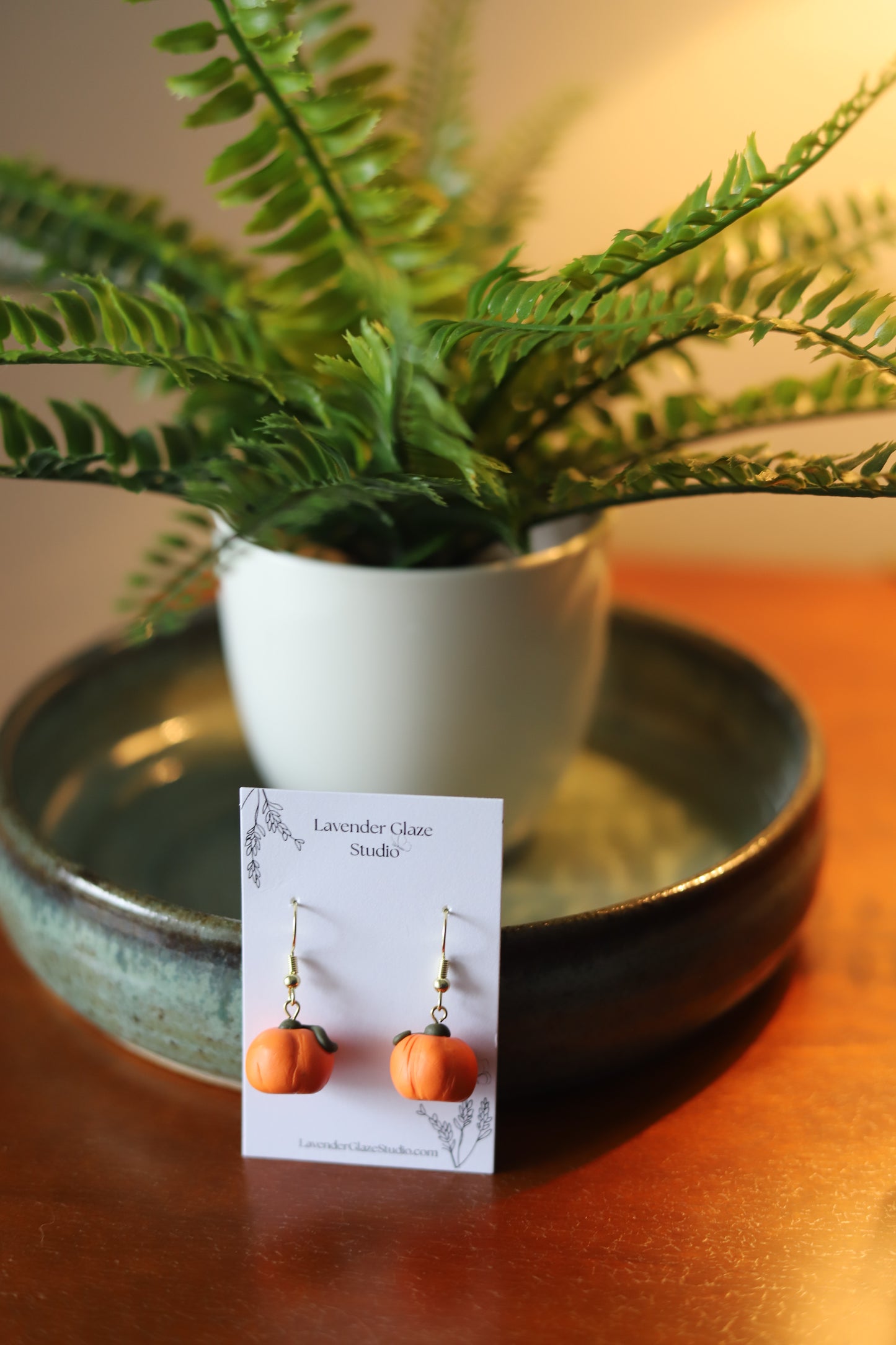 Polymer Clay Pumpkin Earrings