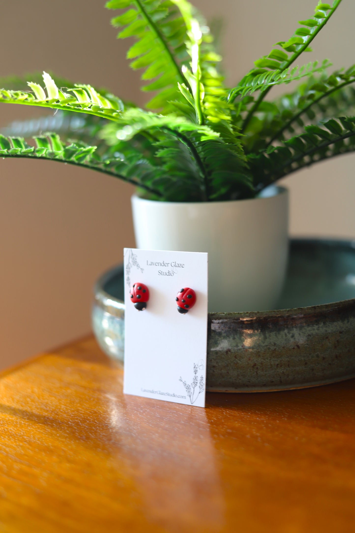 Ladybug Stud Earrings